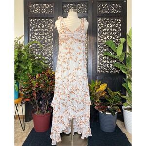 Chelsea & Violet Swiss Dot Ruffle Floral Dress